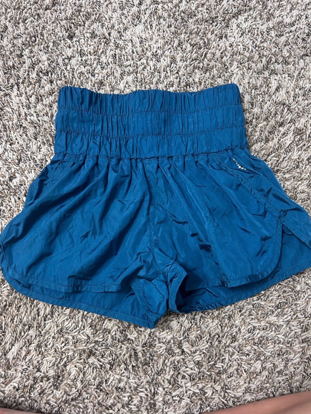 Free People Movement Women's High-Waist Blue Athletic Shorts